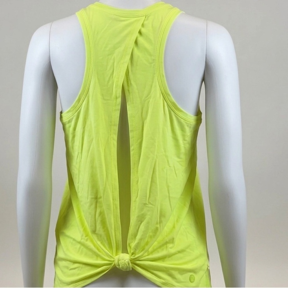 NWT ✨ Women’s Lululemon all tied up Neon Yellow Tank Top - size 6
